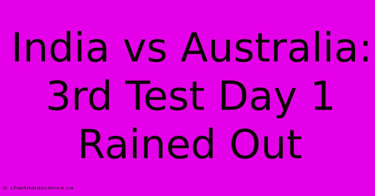 India Vs Australia: 3rd Test Day 1 Rained Out