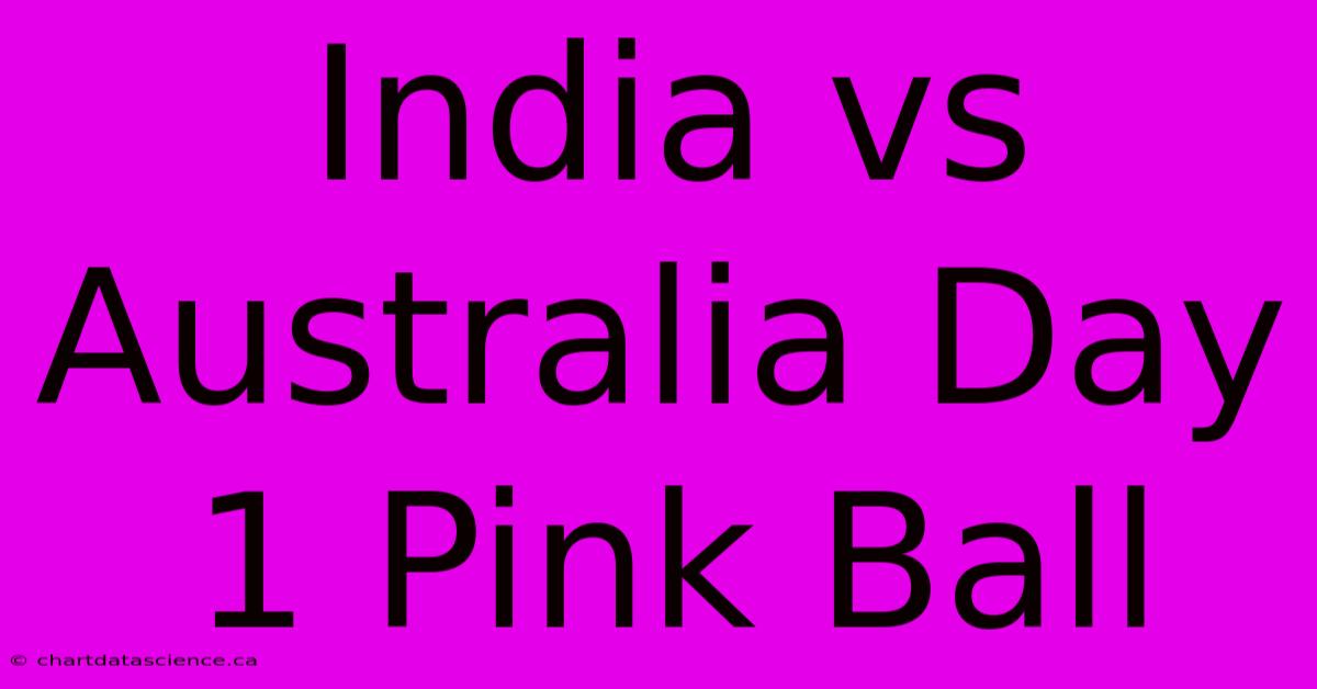 India Vs Australia Day 1 Pink Ball