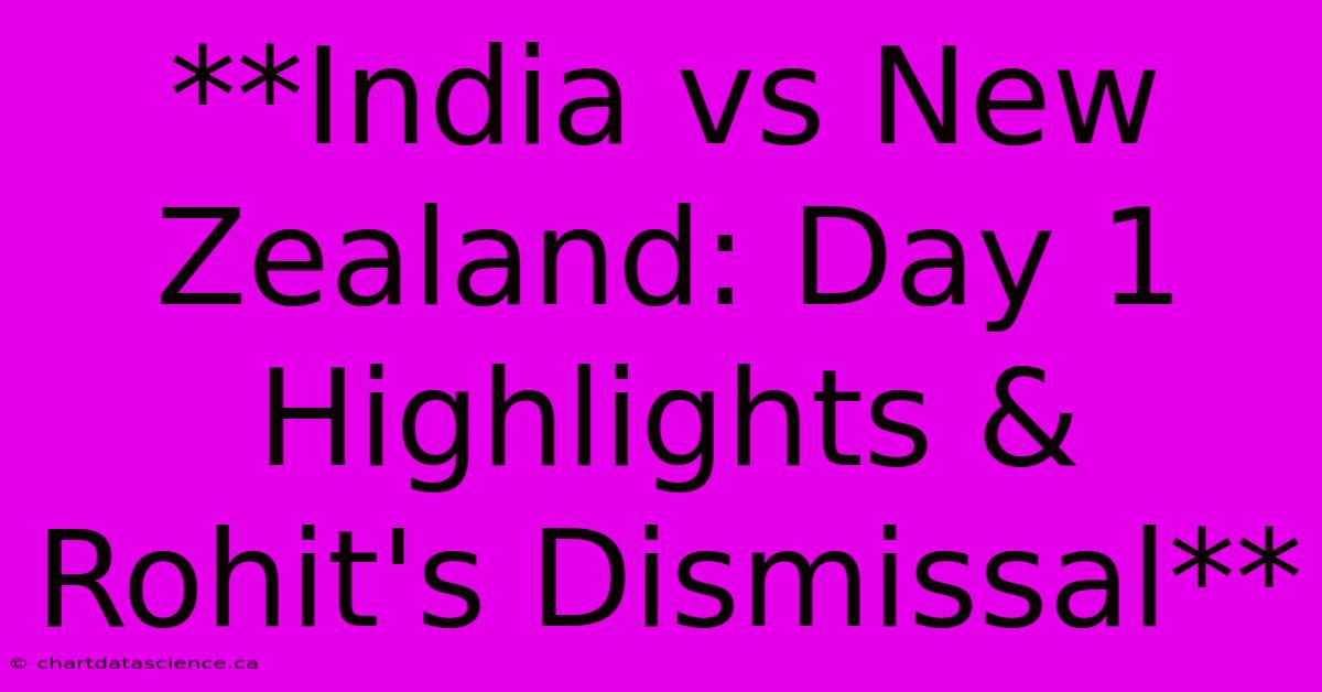 **India Vs New Zealand: Day 1 Highlights & Rohit's Dismissal**