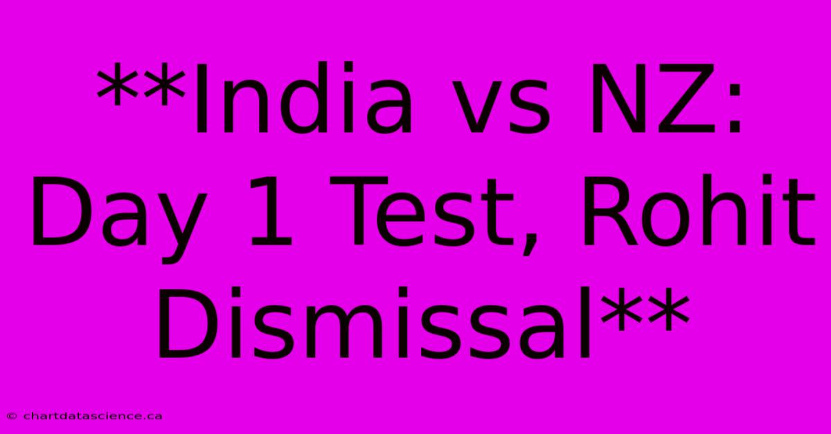 **India Vs NZ: Day 1 Test, Rohit Dismissal**