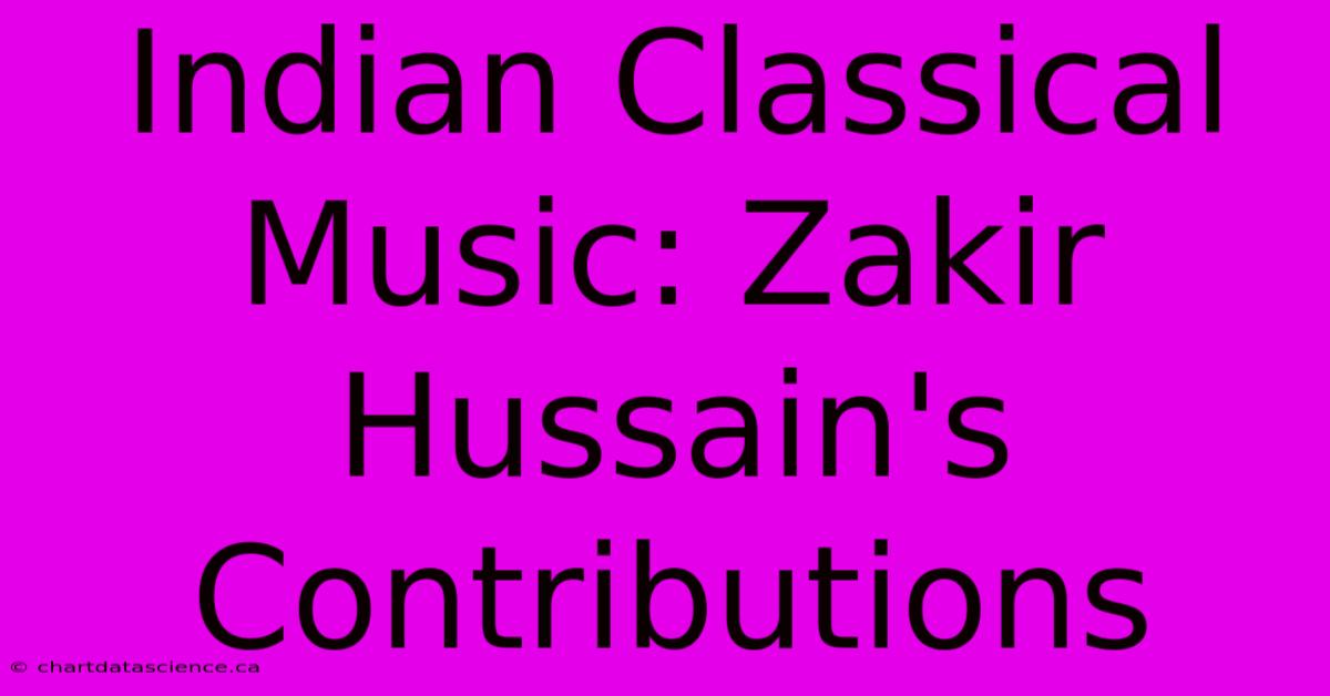 Indian Classical Music: Zakir Hussain's Contributions