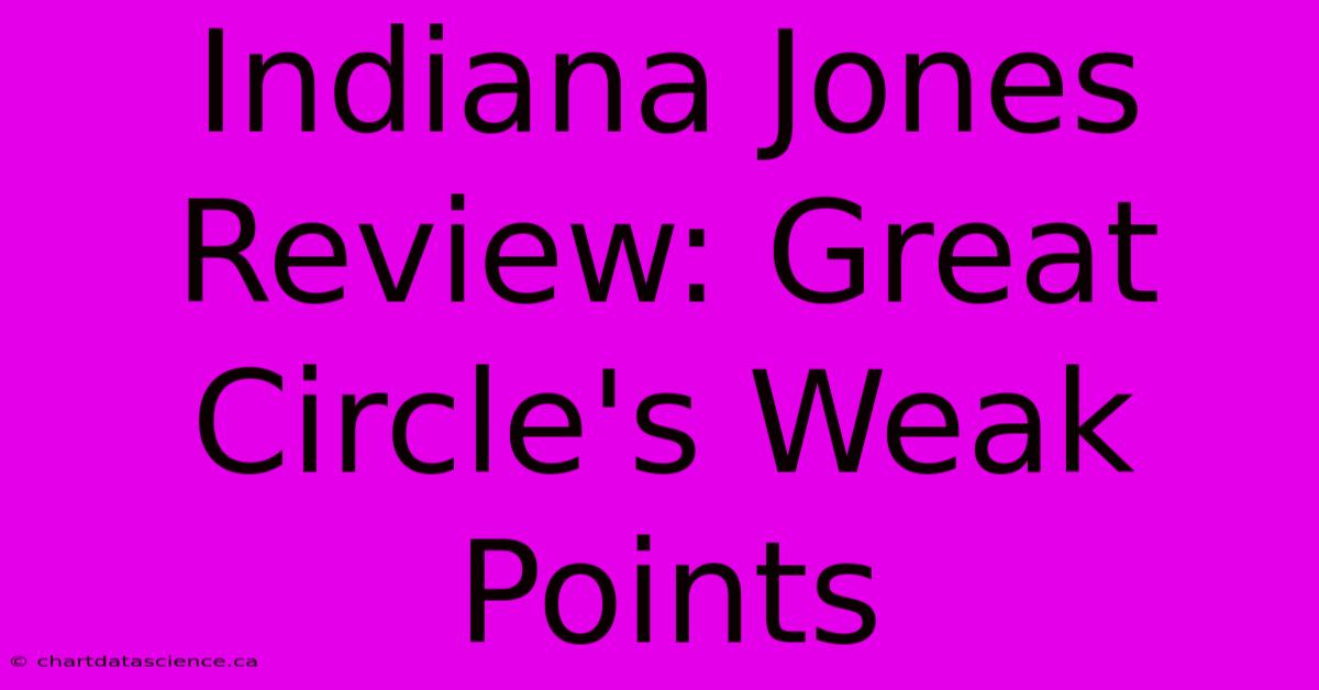 Indiana Jones Review: Great Circle's Weak Points