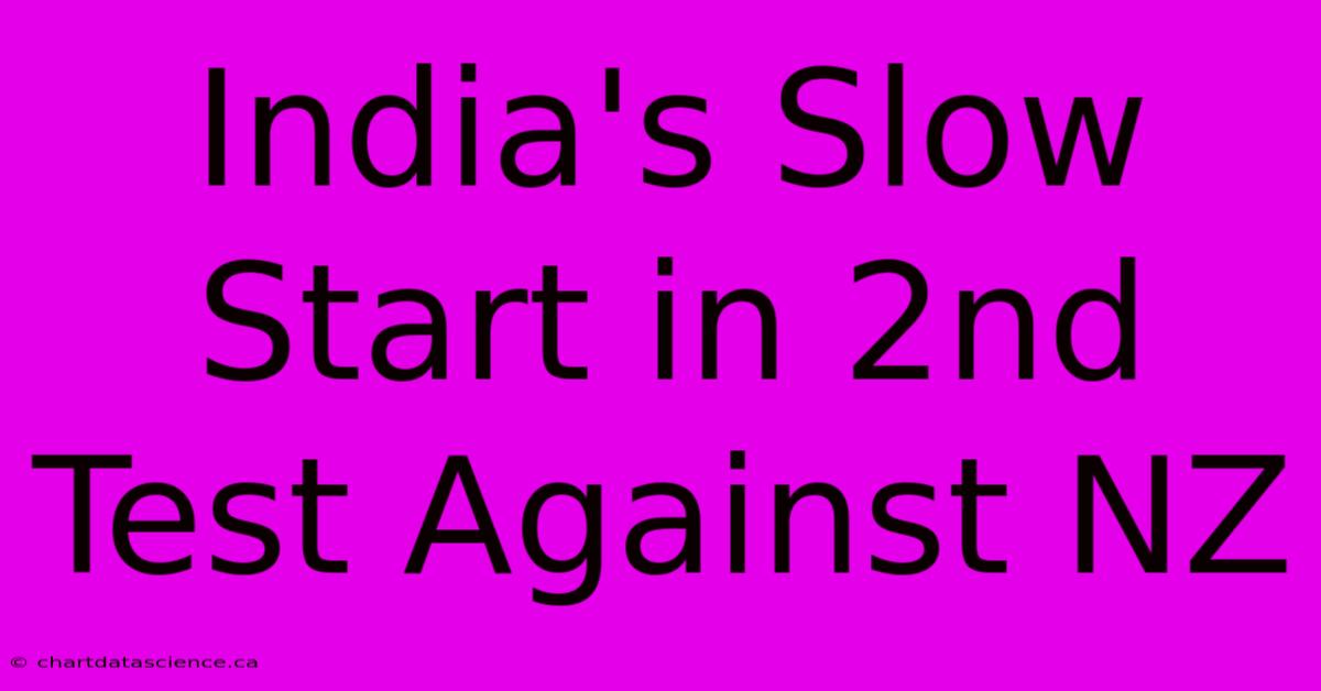 India's Slow Start In 2nd Test Against NZ