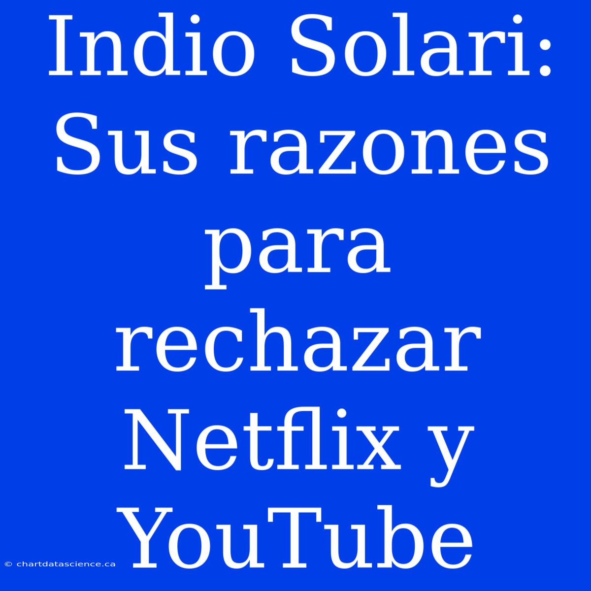 Indio Solari: Sus Razones Para Rechazar Netflix Y YouTube