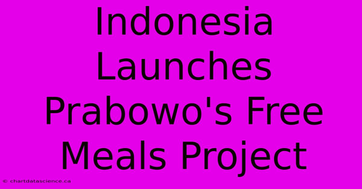 Indonesia Launches Prabowo's Free Meals Project