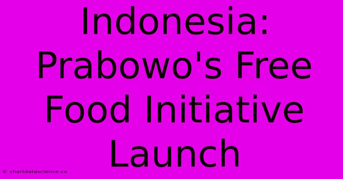 Indonesia: Prabowo's Free Food Initiative Launch