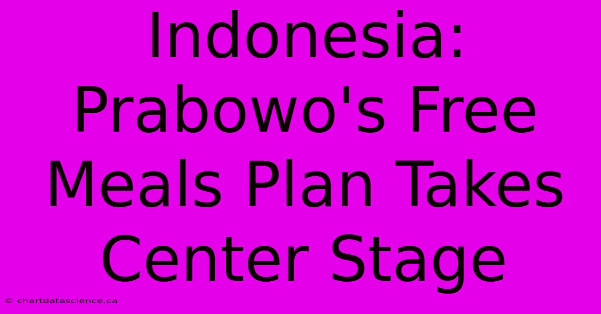 Indonesia: Prabowo's Free Meals Plan Takes Center Stage