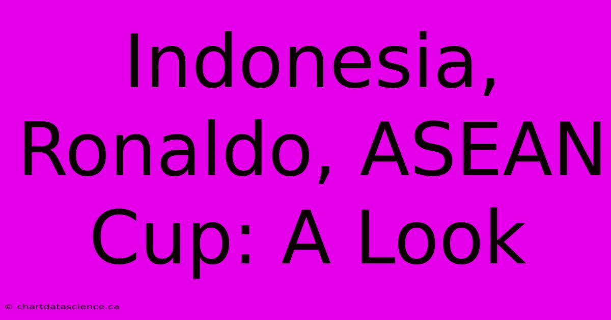 Indonesia, Ronaldo, ASEAN Cup: A Look