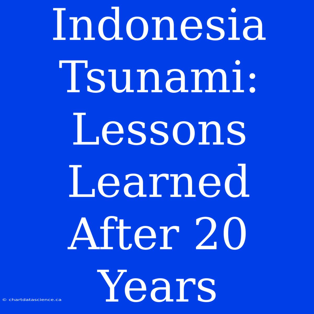 Indonesia Tsunami: Lessons Learned After 20 Years