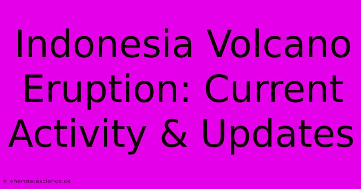 Indonesia Volcano Eruption: Current Activity & Updates