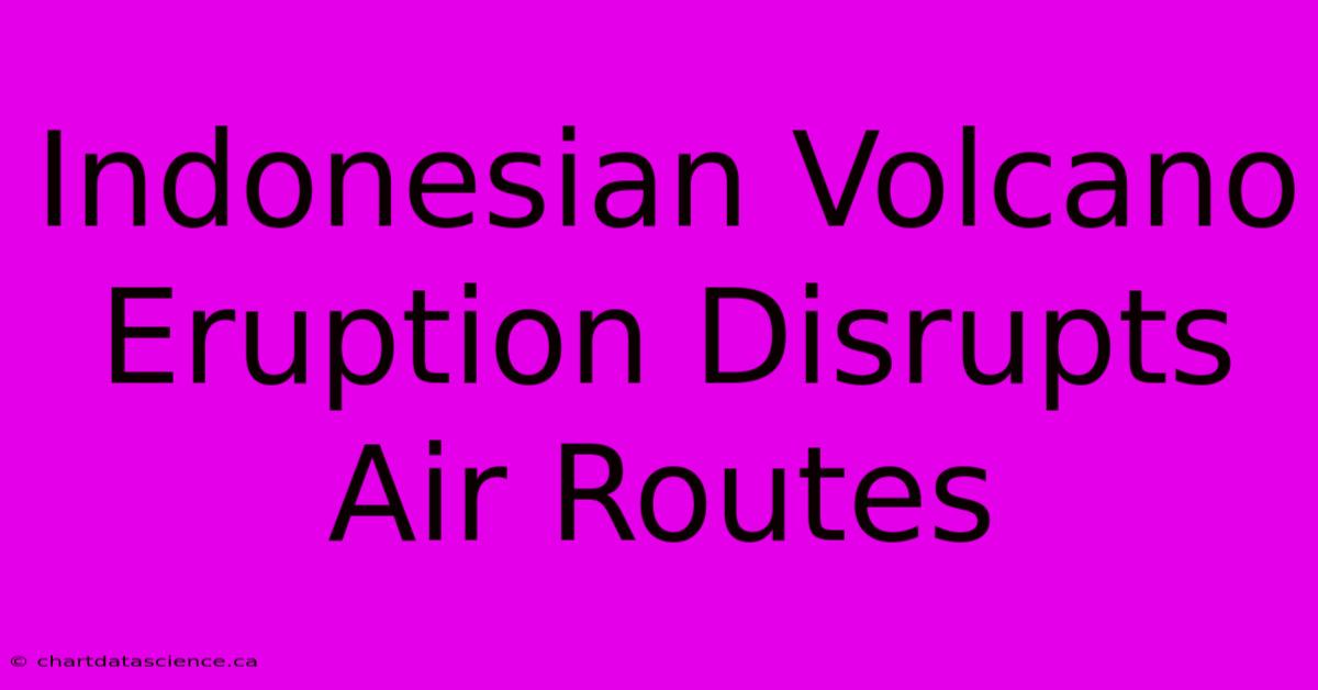 Indonesian Volcano Eruption Disrupts Air Routes