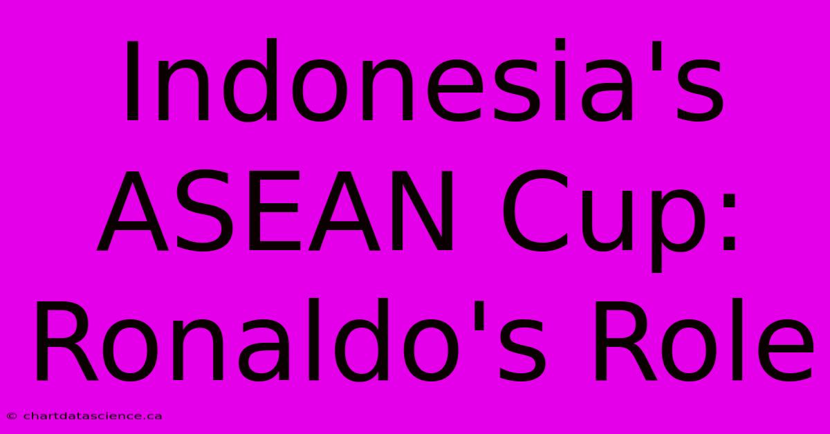 Indonesia's ASEAN Cup: Ronaldo's Role