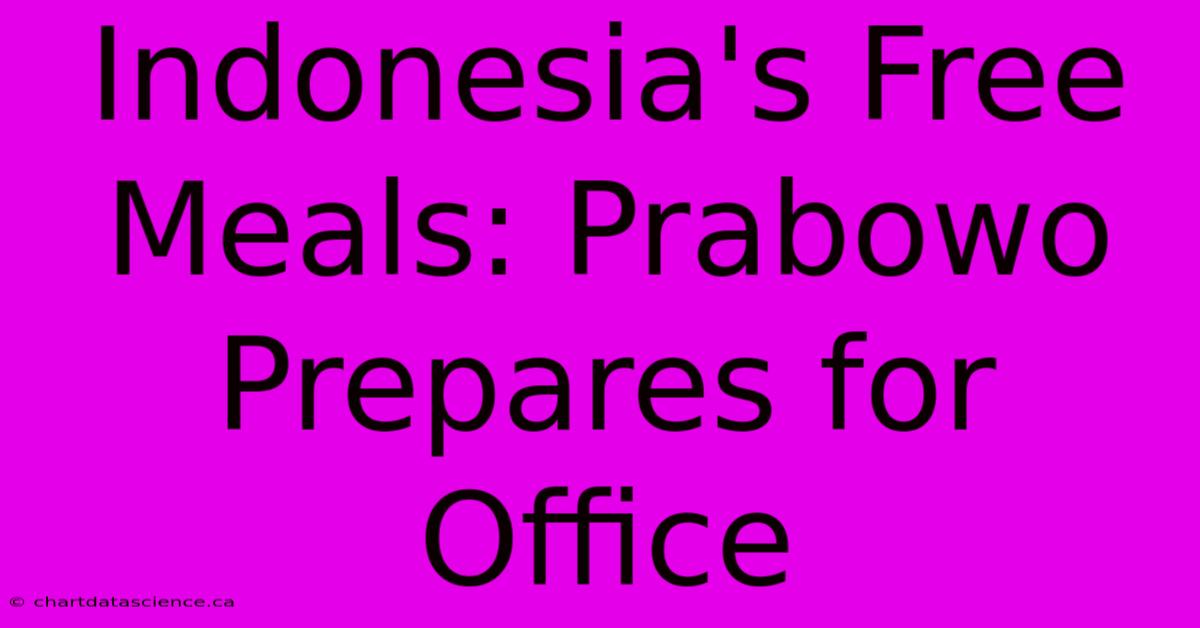 Indonesia's Free Meals: Prabowo Prepares For Office 