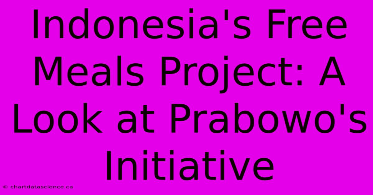 Indonesia's Free Meals Project: A Look At Prabowo's Initiative