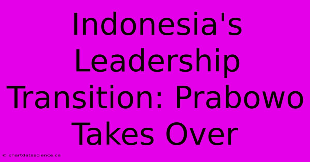 Indonesia's Leadership Transition: Prabowo Takes Over 