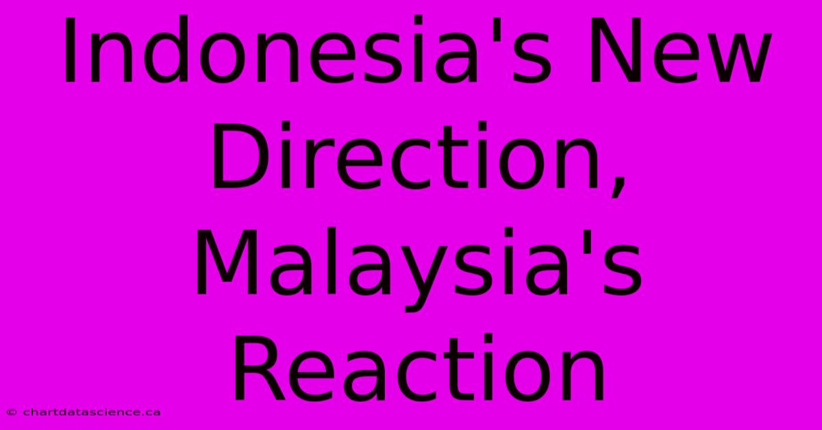 Indonesia's New Direction, Malaysia's Reaction