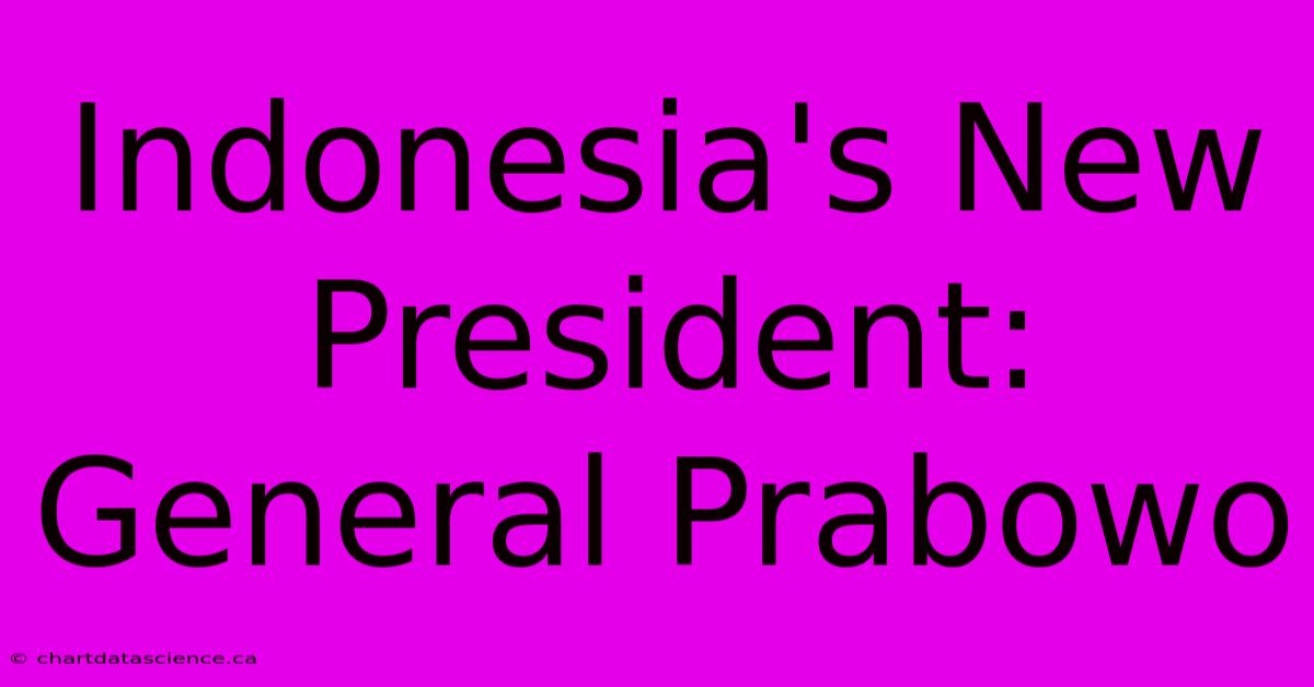 Indonesia's New President: General Prabowo