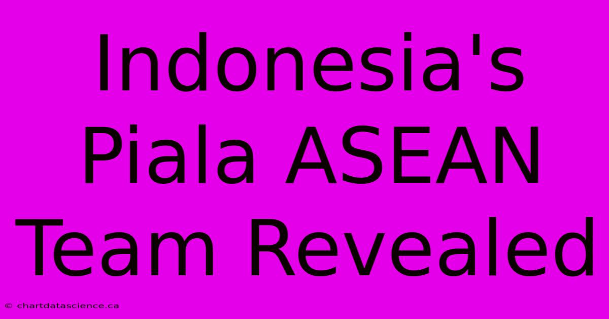 Indonesia's  Piala ASEAN Team Revealed