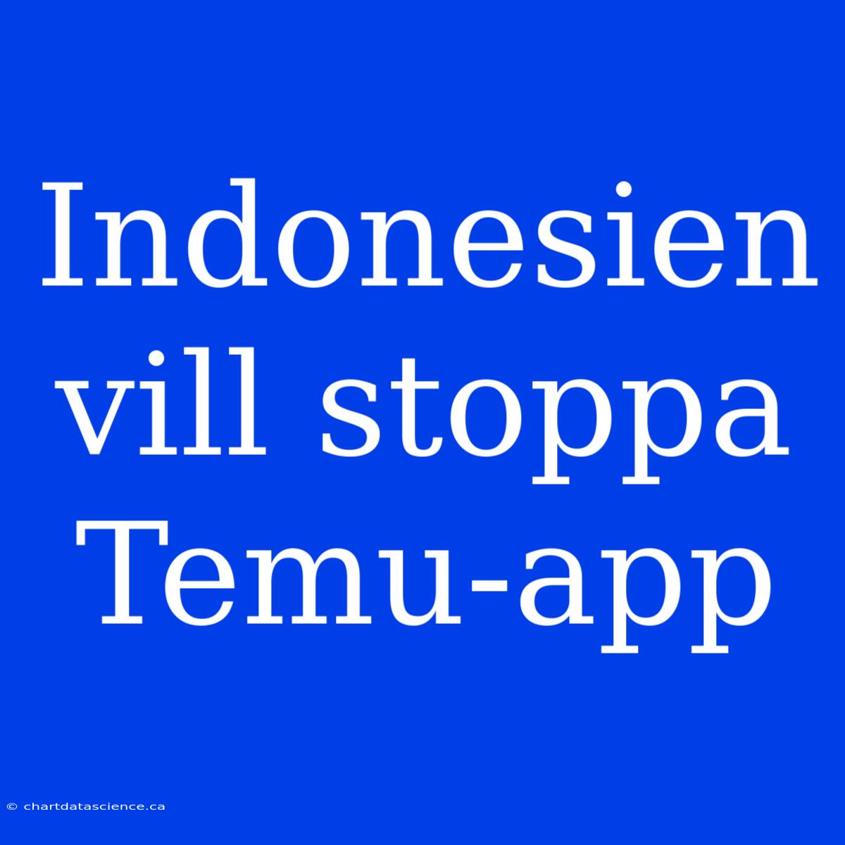 Indonesien Vill Stoppa Temu-app