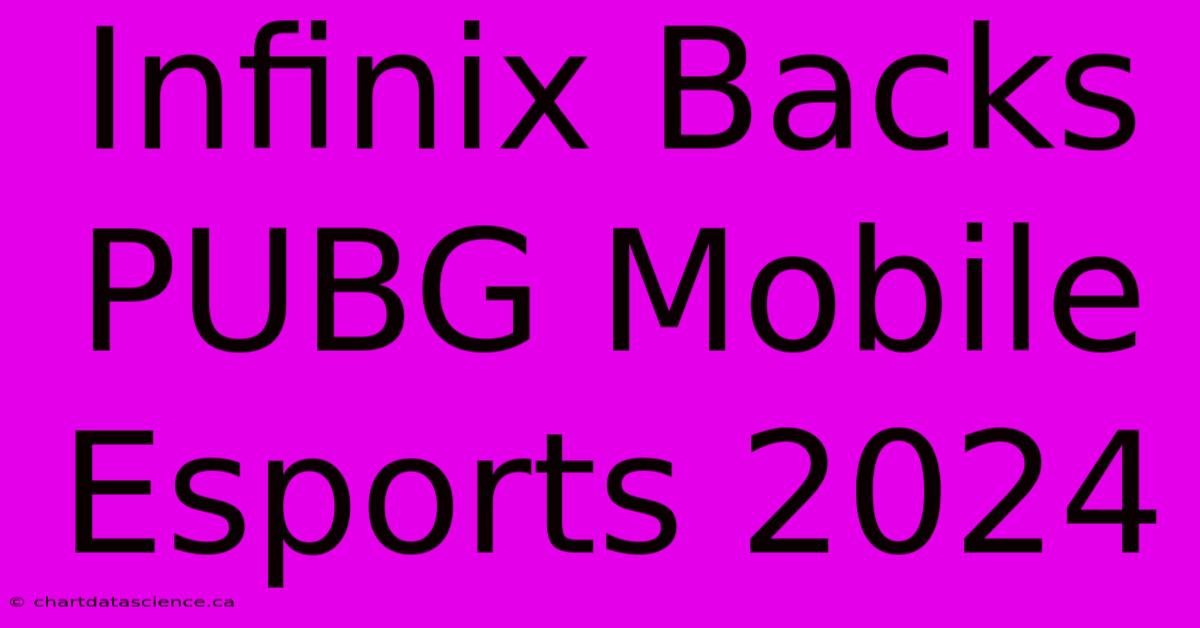 Infinix Backs PUBG Mobile Esports 2024