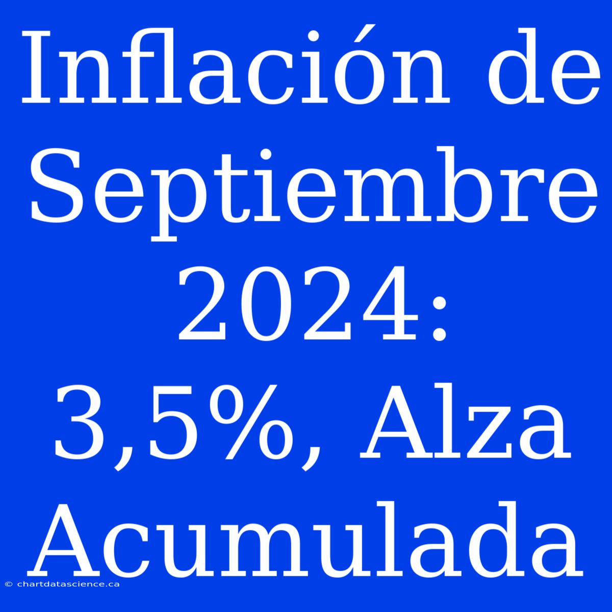 Inflación De Septiembre 2024: 3,5%, Alza Acumulada