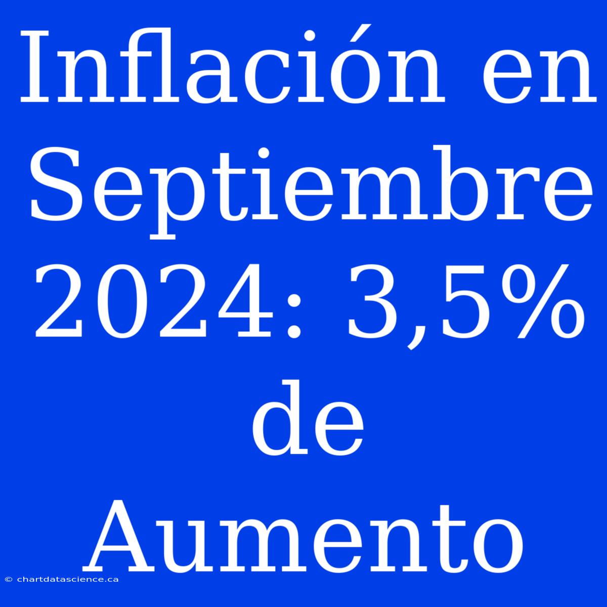 Inflación En Septiembre 2024: 3,5% De Aumento