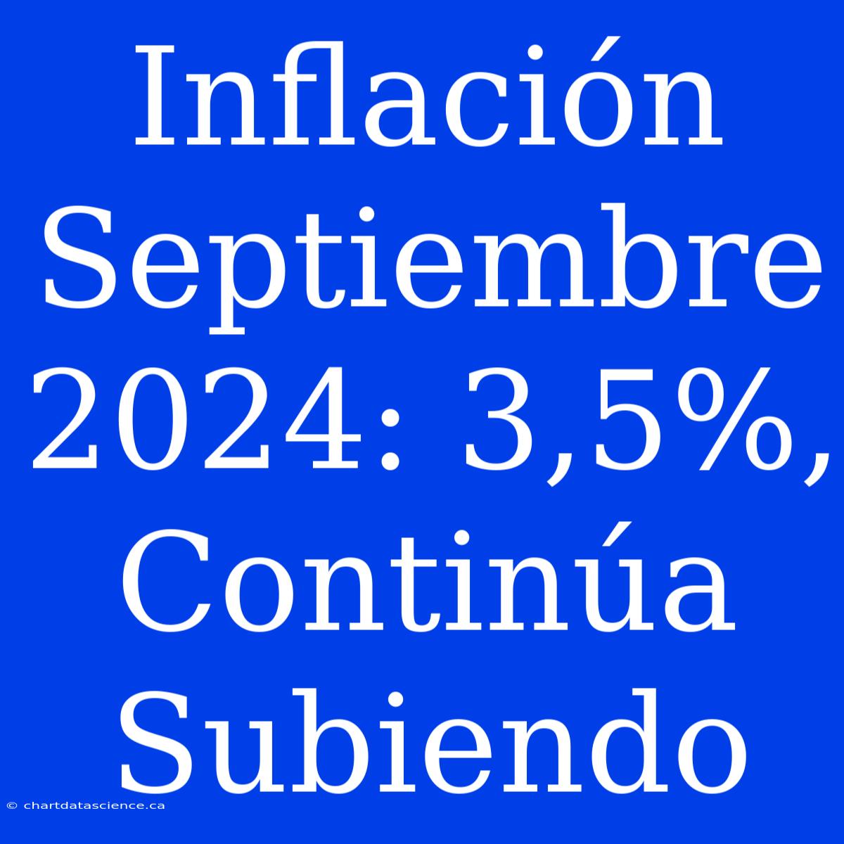 Inflación Septiembre 2024: 3,5%, Continúa Subiendo