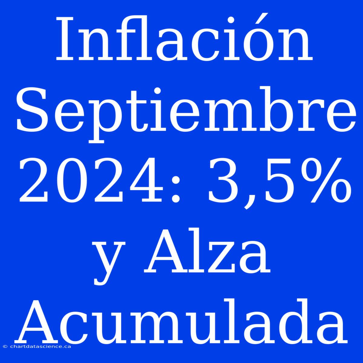 Inflación Septiembre 2024: 3,5% Y Alza Acumulada