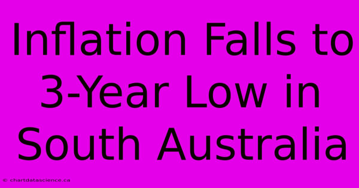 Inflation Falls To 3-Year Low In South Australia 