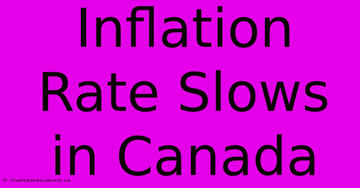 Inflation Rate Slows In Canada