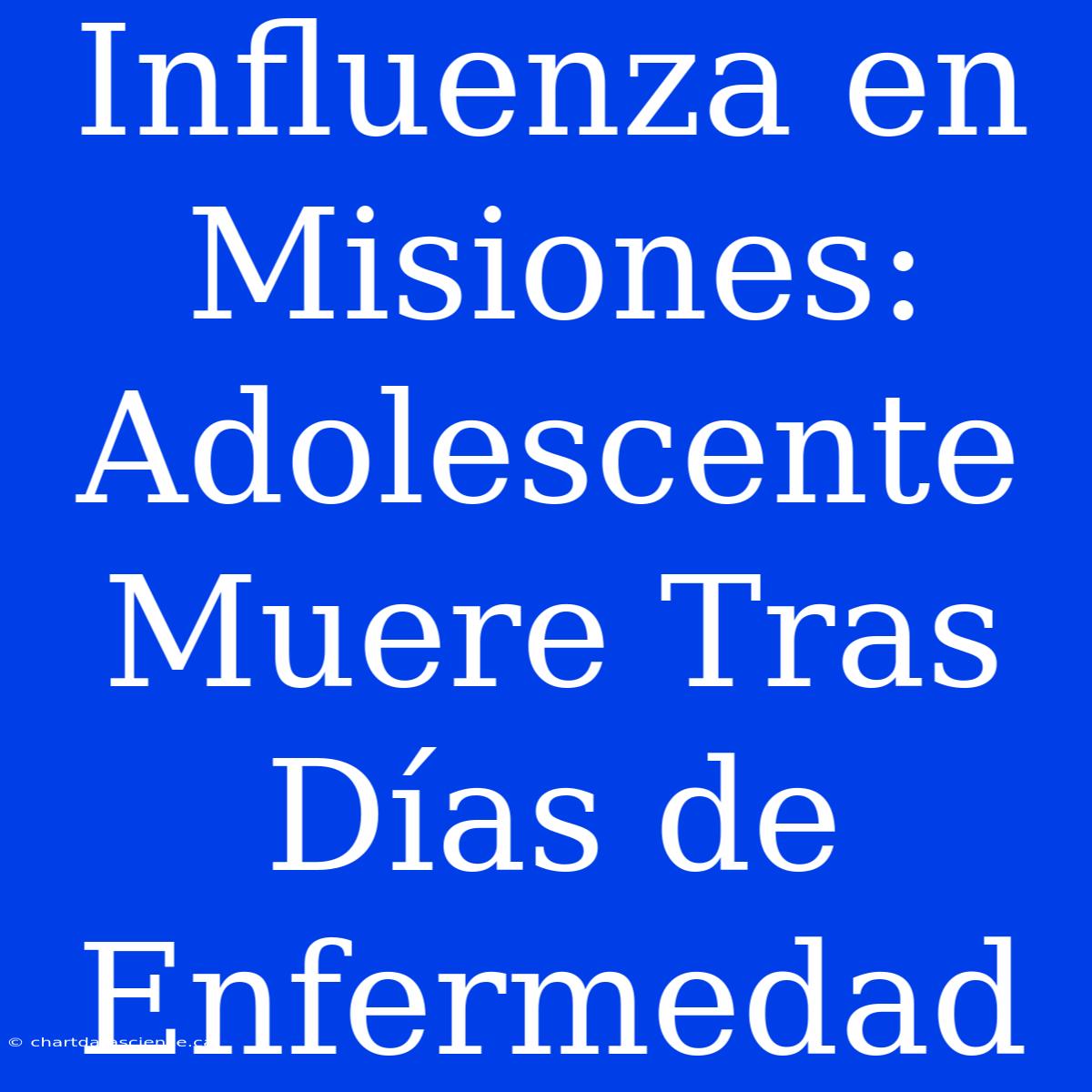 Influenza En Misiones: Adolescente Muere Tras Días De Enfermedad