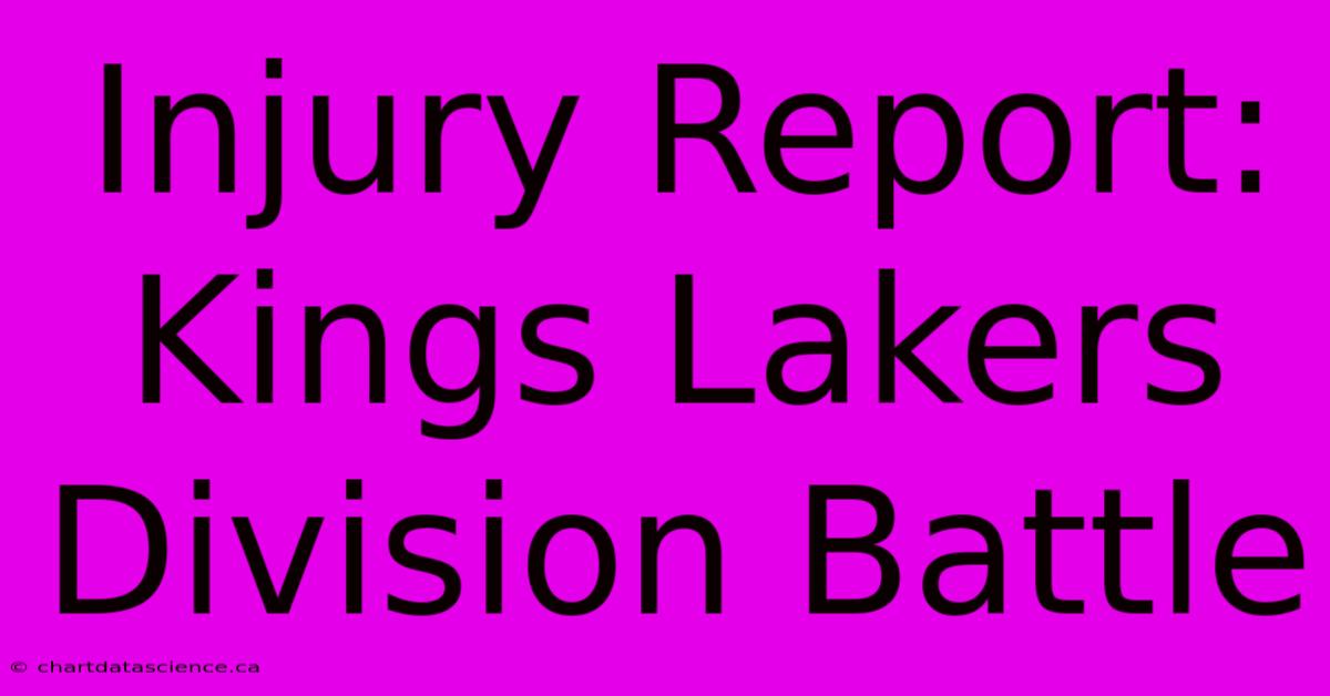 Injury Report: Kings Lakers Division Battle