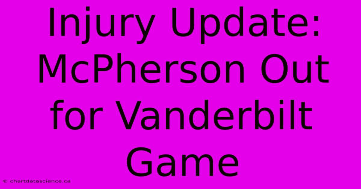 Injury Update: McPherson Out For Vanderbilt Game