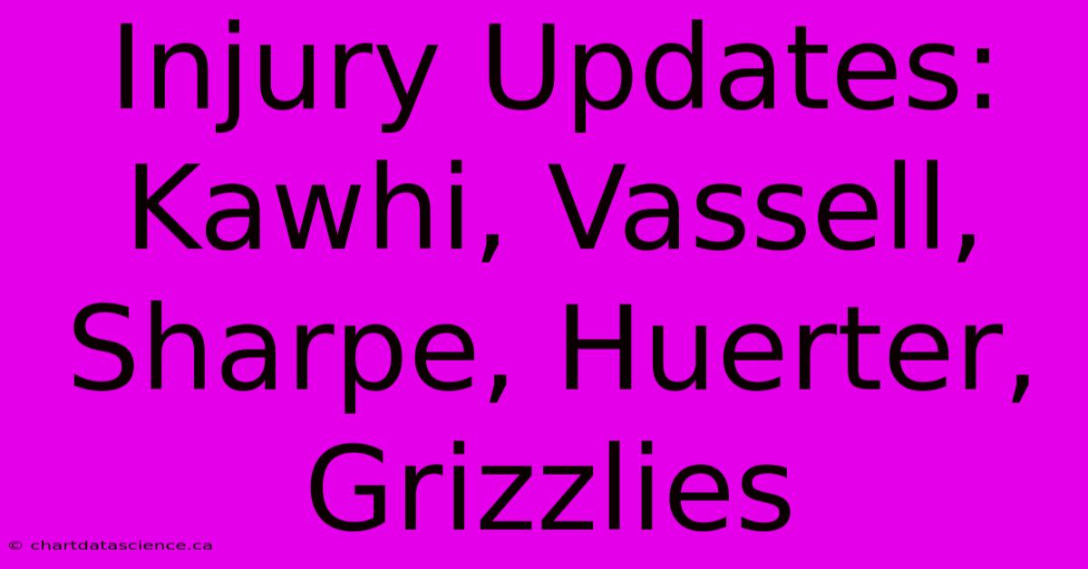 Injury Updates: Kawhi, Vassell, Sharpe, Huerter, Grizzlies