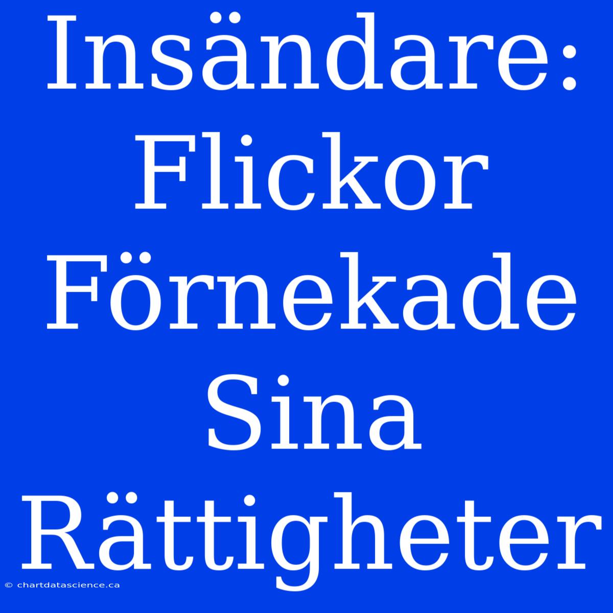 Insändare: Flickor Förnekade Sina Rättigheter