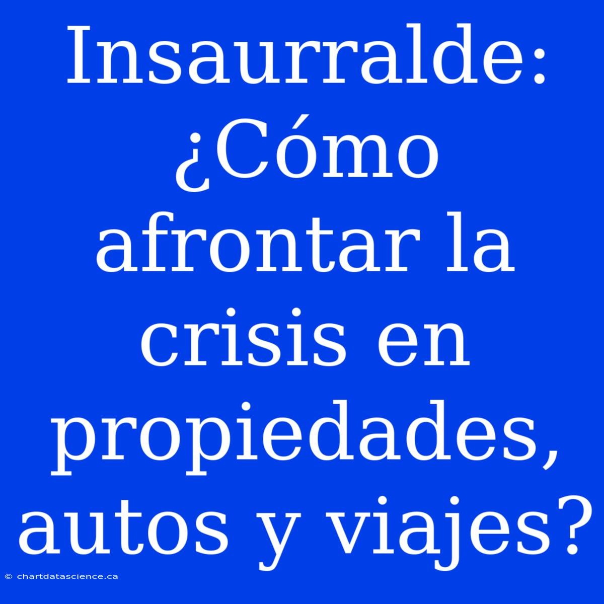 Insaurralde: ¿Cómo Afrontar La Crisis En Propiedades, Autos Y Viajes?