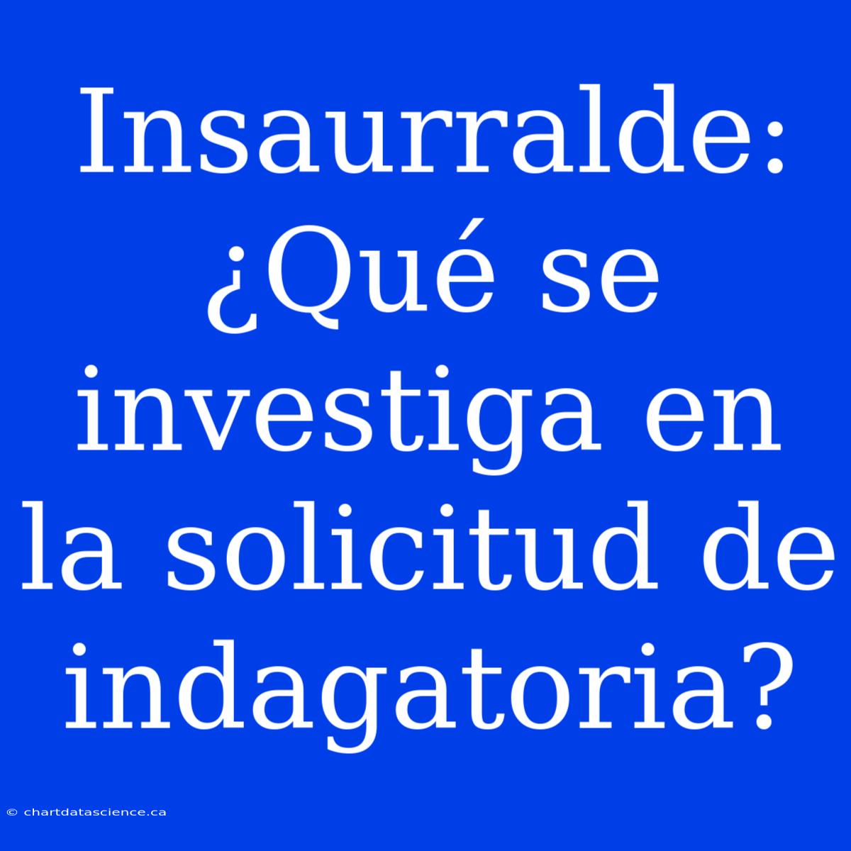 Insaurralde: ¿Qué Se Investiga En La Solicitud De Indagatoria?