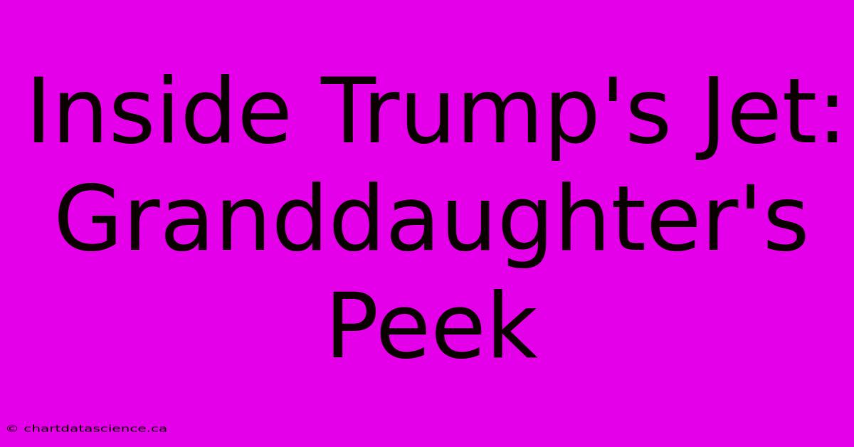 Inside Trump's Jet: Granddaughter's Peek