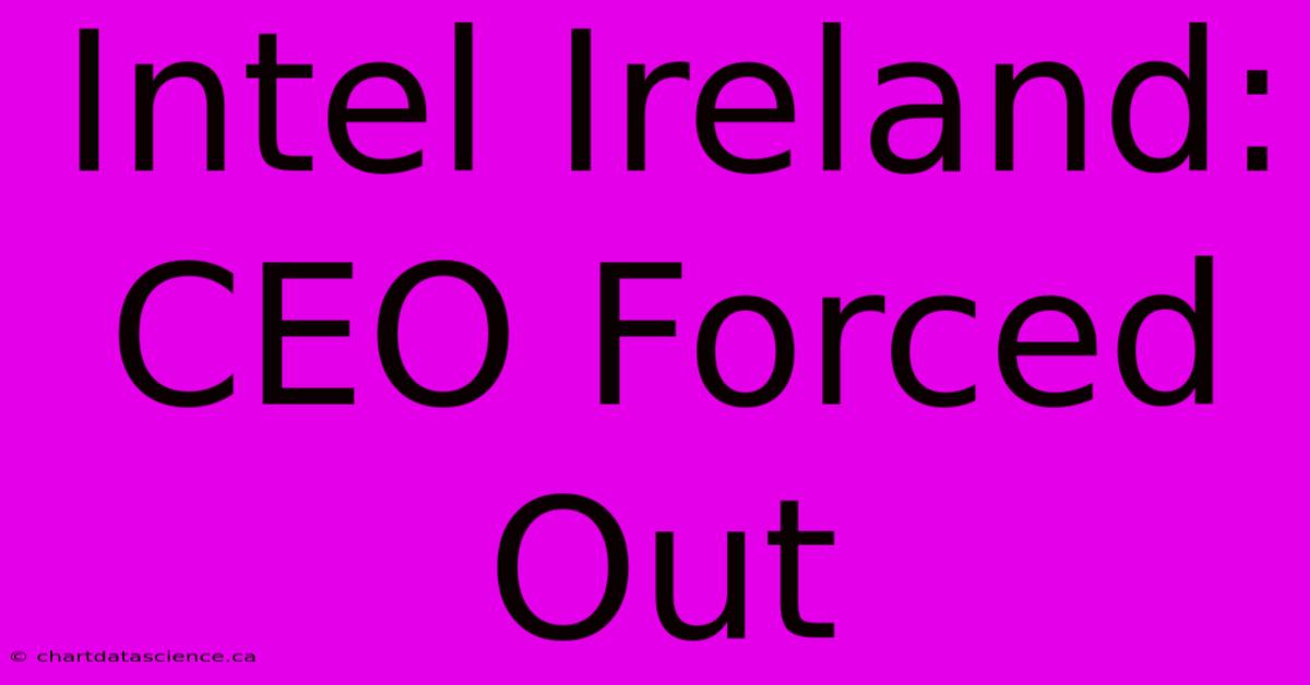 Intel Ireland: CEO Forced Out