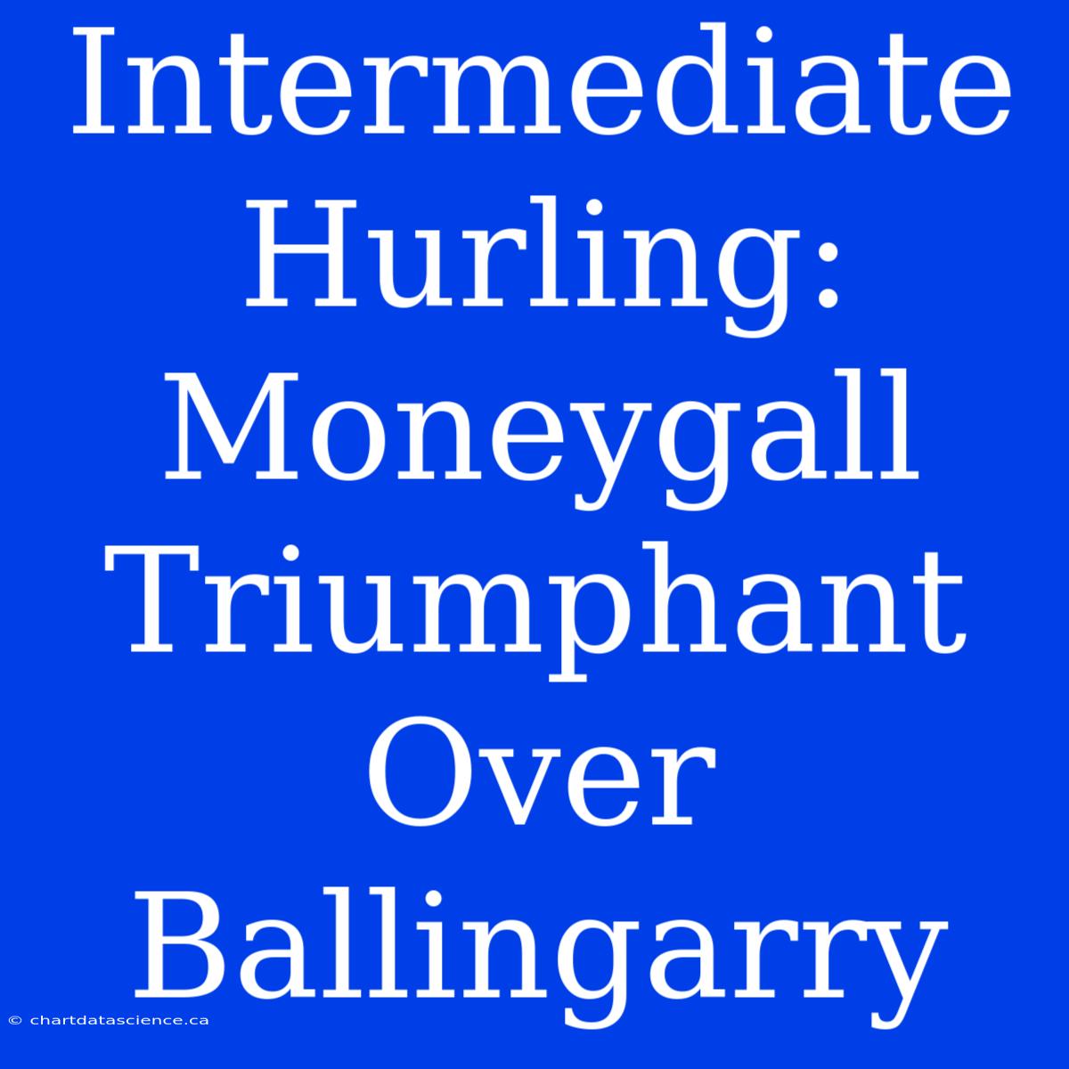 Intermediate Hurling: Moneygall Triumphant Over Ballingarry