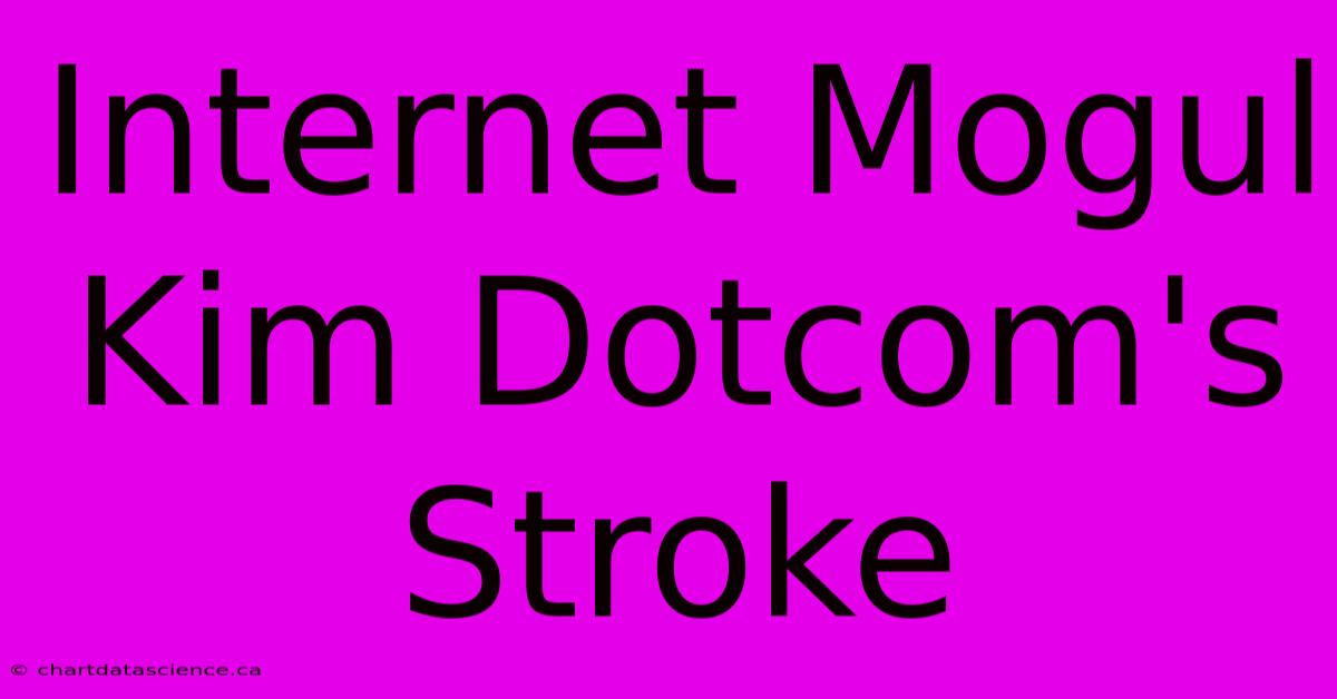 Internet Mogul Kim Dotcom's Stroke