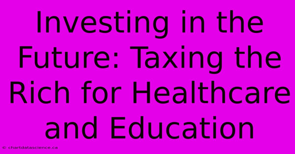 Investing In The Future: Taxing The Rich For Healthcare And Education