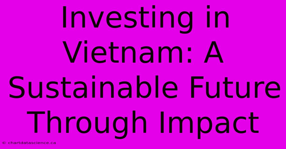 Investing In Vietnam: A Sustainable Future Through Impact 