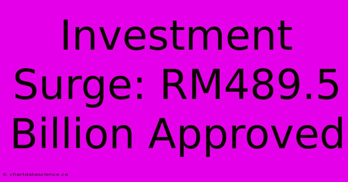 Investment Surge: RM489.5 Billion Approved