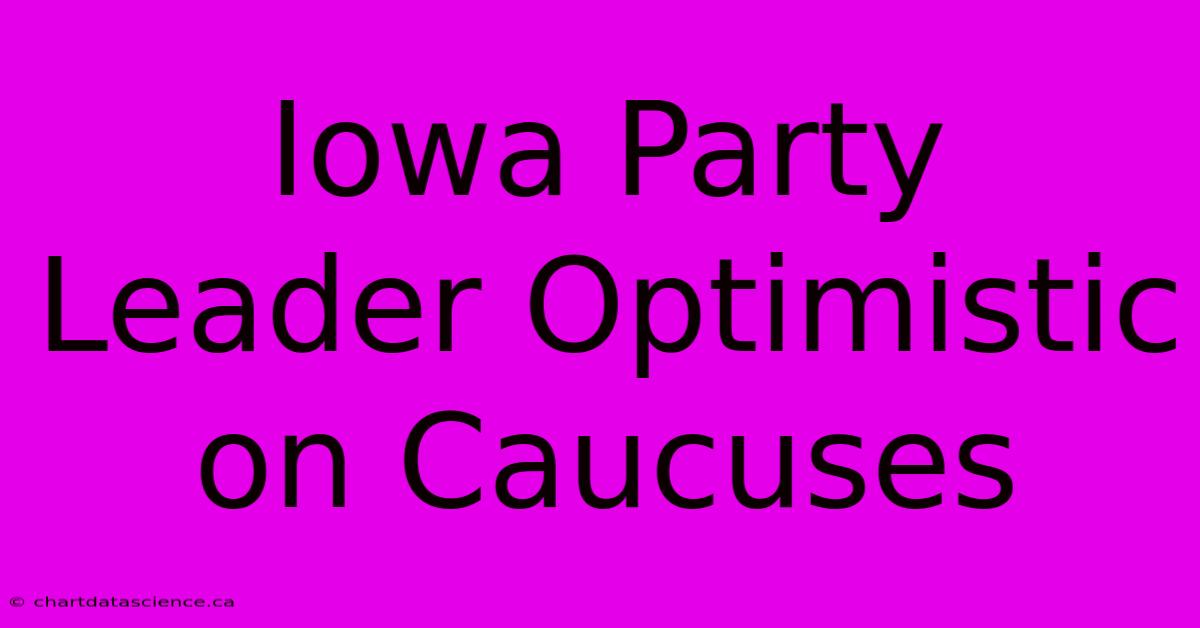 Iowa Party Leader Optimistic On Caucuses