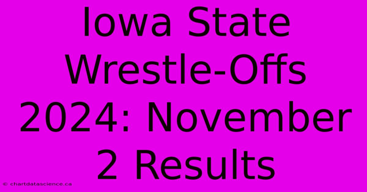 Iowa State Wrestle-Offs 2024: November 2 Results