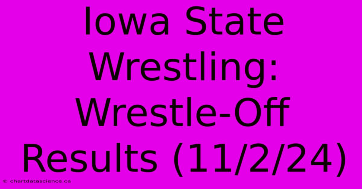 Iowa State Wrestling: Wrestle-Off Results (11/2/24)