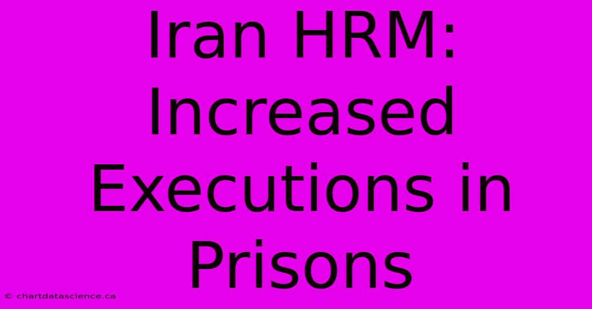 Iran HRM: Increased Executions In Prisons