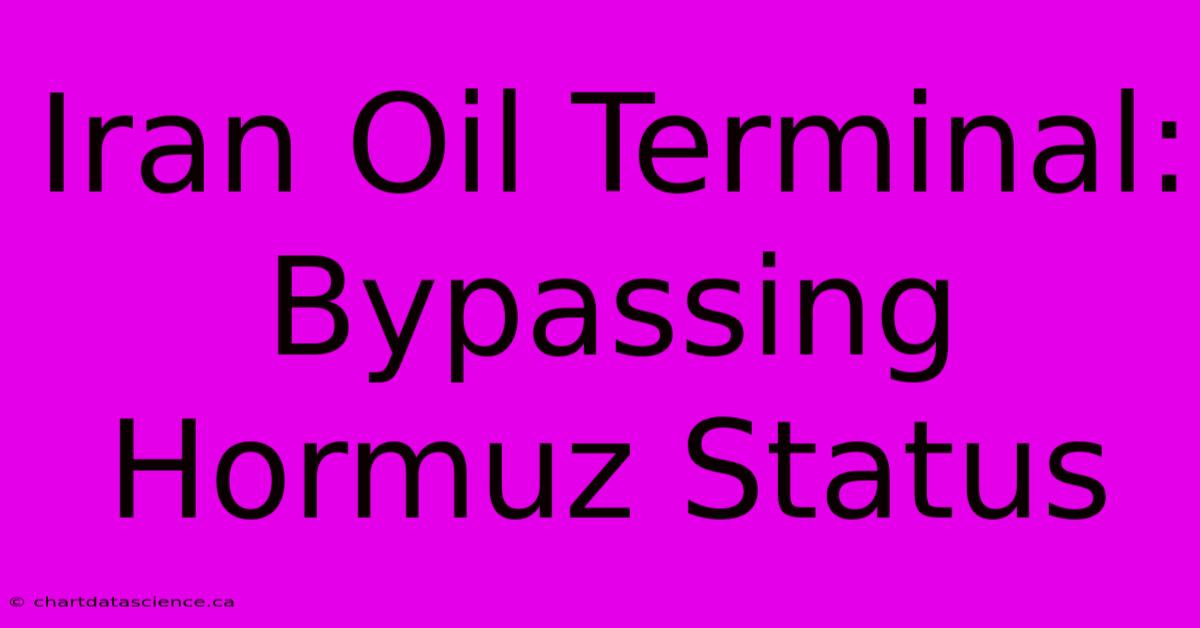 Iran Oil Terminal: Bypassing Hormuz Status