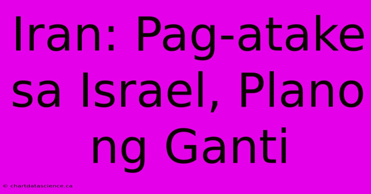 Iran: Pag-atake Sa Israel, Plano Ng Ganti